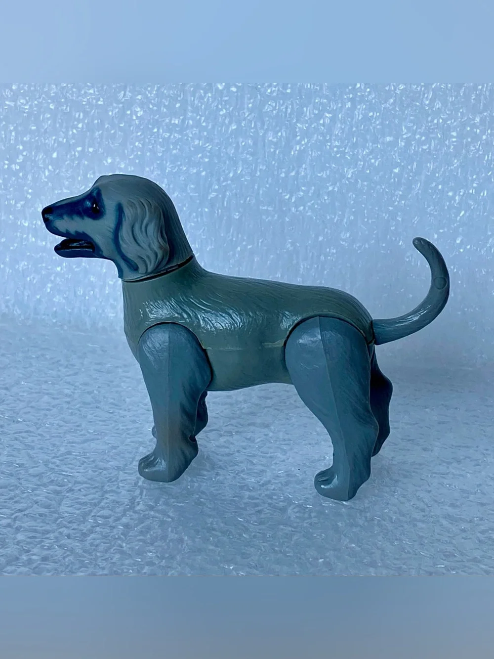 Vintage Barbie Pet Mattel 1981 Afghan Hound Puppies Gray & Brown Dogs